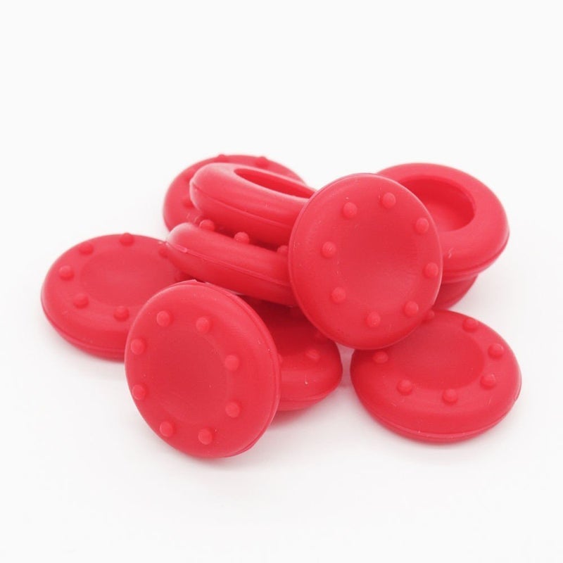 Ambertown Analog Silicone Thumb Stick Grip Joystick Caps Cover for PS4 PS3 Xbox 360 Xbox One Game Controllers (4 x Red) - Image 1